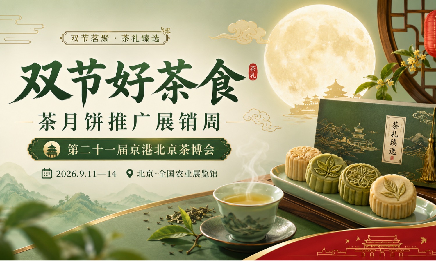 中秋礼,不止有茶!茶月饼企业的双节展销机会来啦!